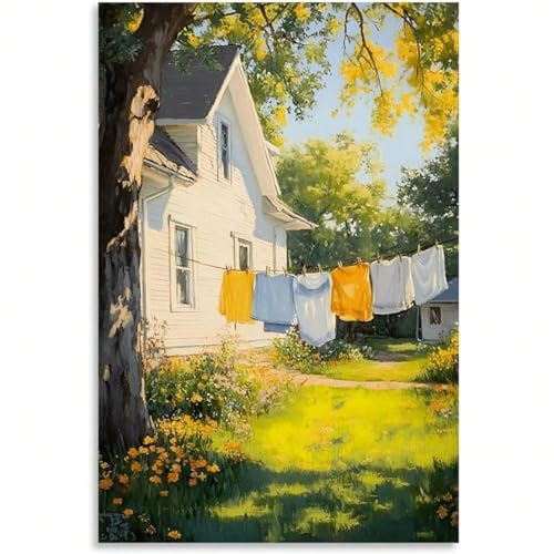 Art sur toile affiche murale esthétique pour salon et buanderie 30 x 45 cm
