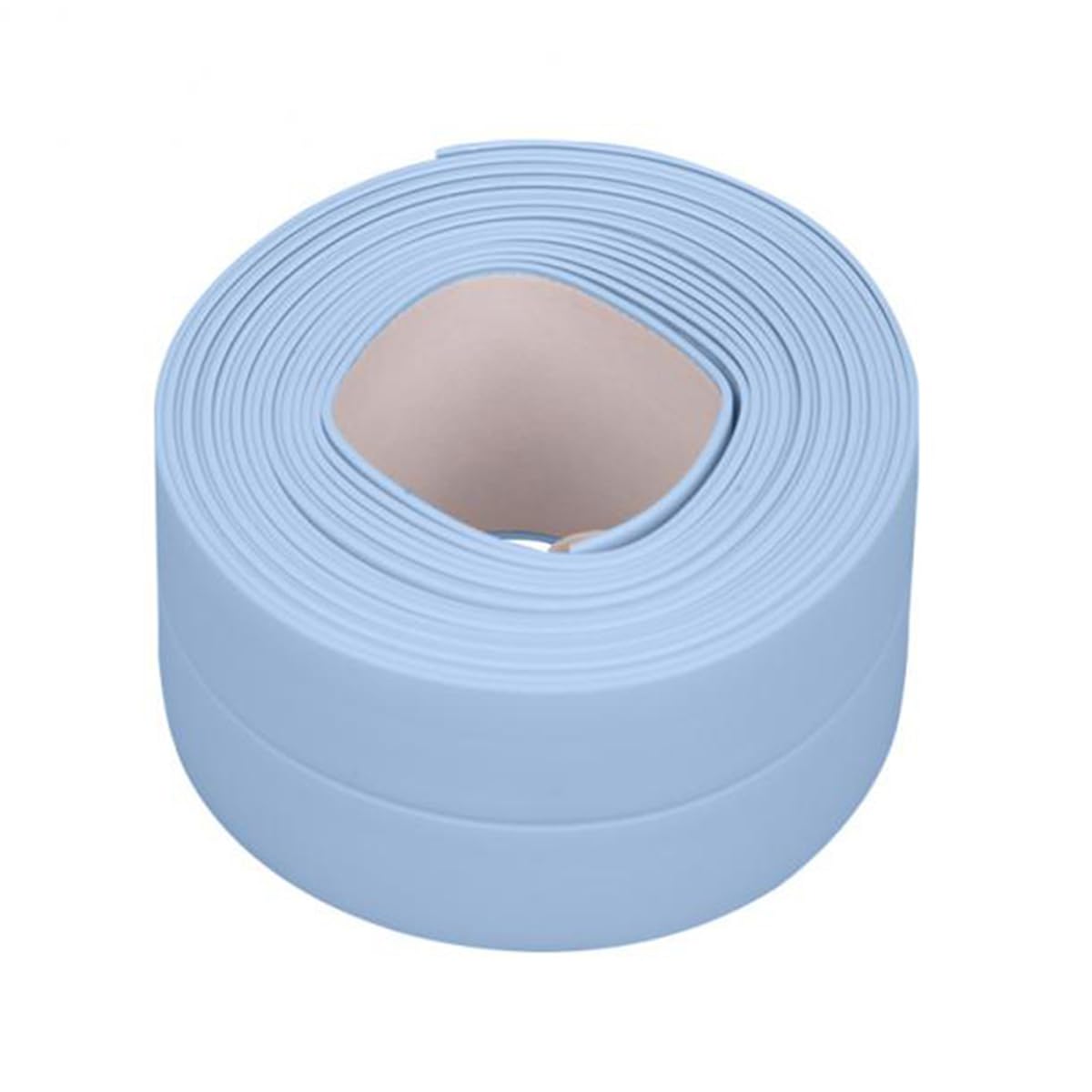 Queenbox 0.9x126in Caulk Tape Sealant Strip, PVC Self Adhesive Sealing Tape for Tub Floor Wall Edge Protector, Blue