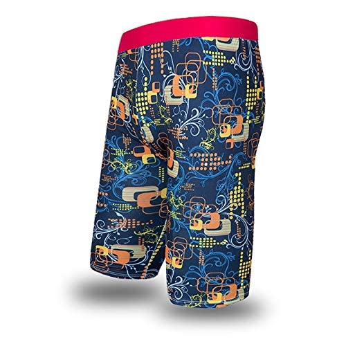 Korean Fashion Swim Trunks Long Boxer Swimwear Large Size Professional Sing Beach Loose Shorts : T7, 65-75kg-image-22