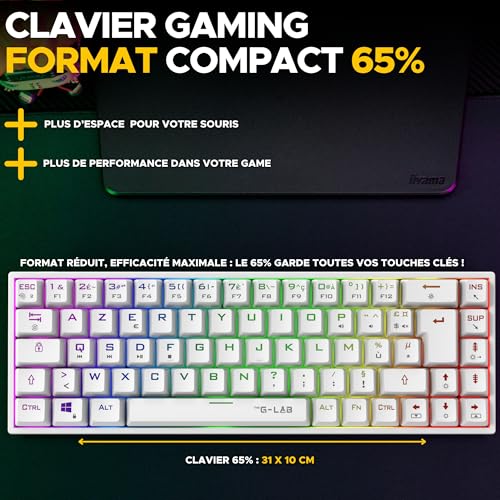 Clavier mécanique switch rouge Keyz Titanium WL blanc à macros programmables