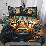 [3D-gedrucktes Bettwäsche-Set]: versteckter Reißverschluss, gute Nähte, umweltfreundlicher 3D-Druck, gute Haptik. Luxuriöses Aussehen, leicht zu reinigen