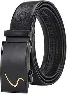 ROUZIHU Cinturón para hombre con hebilla automática, cinturón casual de mediana edad y joven