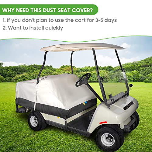 10L0L Waterproof Golf Buggy Cover Seat Cover Protector for 4 Passenger for Yamaha EZGO Club Car Golf Cart Cover to Keep Seats Dry and Protected - Image 2