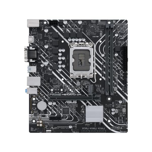 ASUS Prime H610M-D D4 - Placa Base mATX Intel H610 LGA 1700 (RAM DDR4, PCIe 4.0, M.2, Ethernet de 1 GB Realtek, HDMI, D-Sub, USB 3.2 Gen. 1, SATA 6 Gbps, Puerto COM, Conectores LPT y RGB) - Image 5