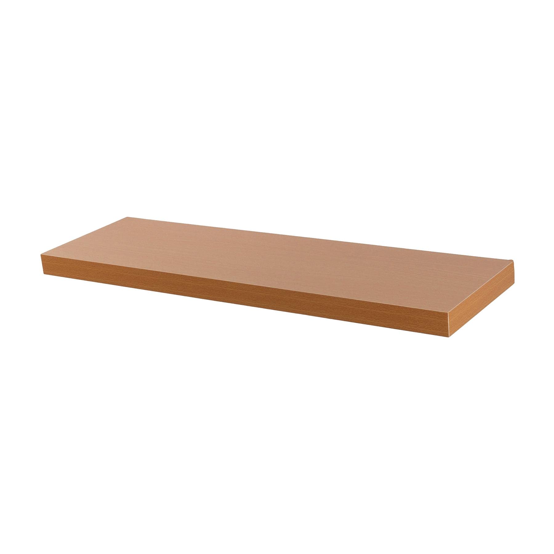 Harbour Housewares Modern Floating Wall Shelf - 100cm - Brown - Photo Gallery Bookshelf Wall Shelves for Living Room Display, Bedroom, Office Storage