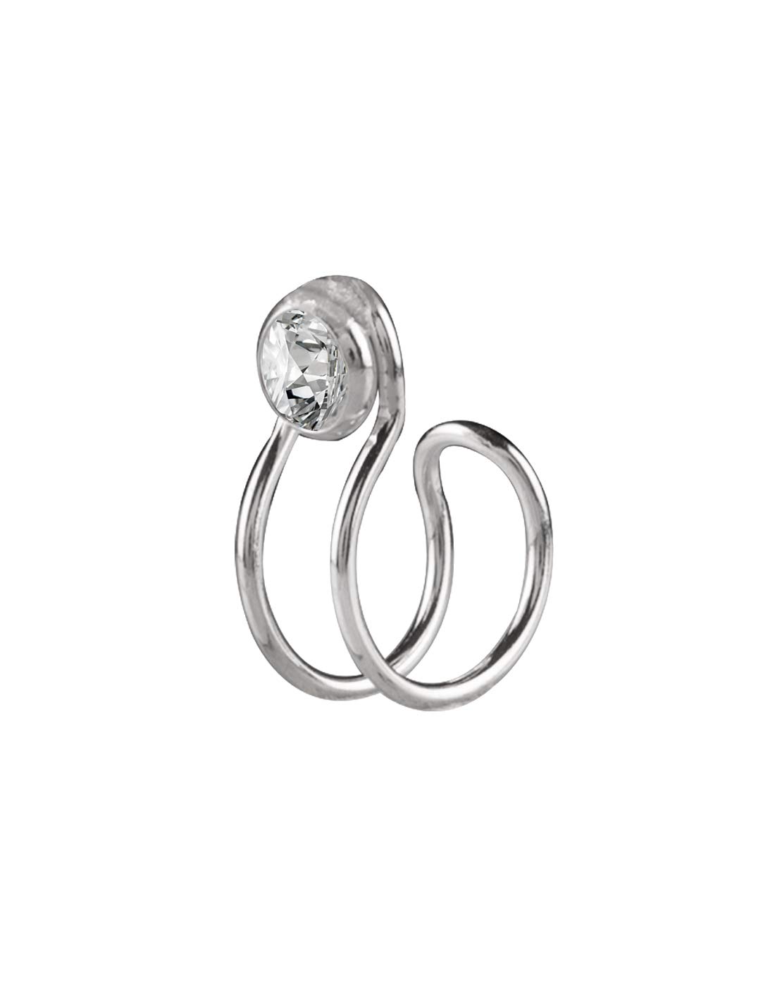 Abhooshan 92.5 Sterling Silver Light Weighted Clip On Nose Pin with Cubic Zirconia (CZ) Stones. Non Piercing Nose Pin for Girls and Women Wife Sister Friend (White Cubic Zirconia) (B08ZCSSB8Y) Amazon Price History, Amazon Price Tracker