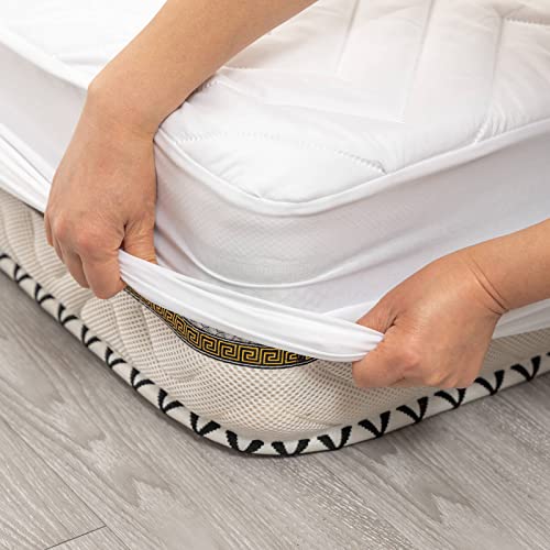 Kingnex Quilted Waterproof Sleeper Sofa Queen Mattress Protector Pad 60X72 For Pull Out Sofa Bed Fitted Sheet Matress Topper Cover Up To 8 Inch Deep Pocket thumb #1