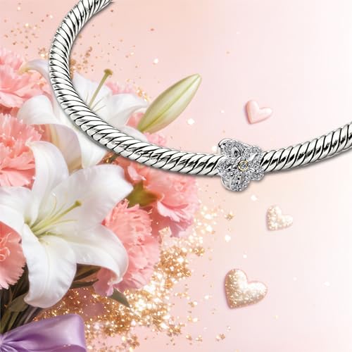 Image of Mom Family Charms Bead for Bracelets and Necklaces Jewelry Charm for Women Valentine Mother's Day