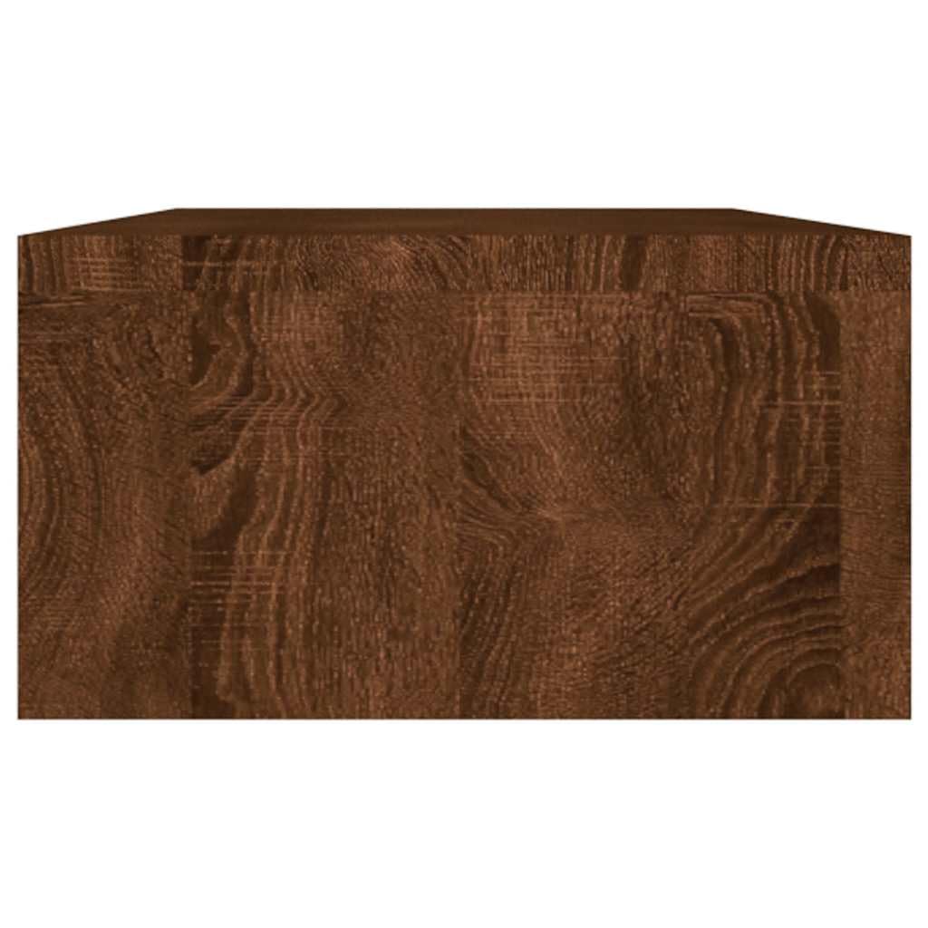 vidaXL Soporte Monitor Elevador Armario de Escritorio Pantalla Portátil Mesa Estante Exhibición Madera Contrachapada Roble Marrón 100x24x13 cm