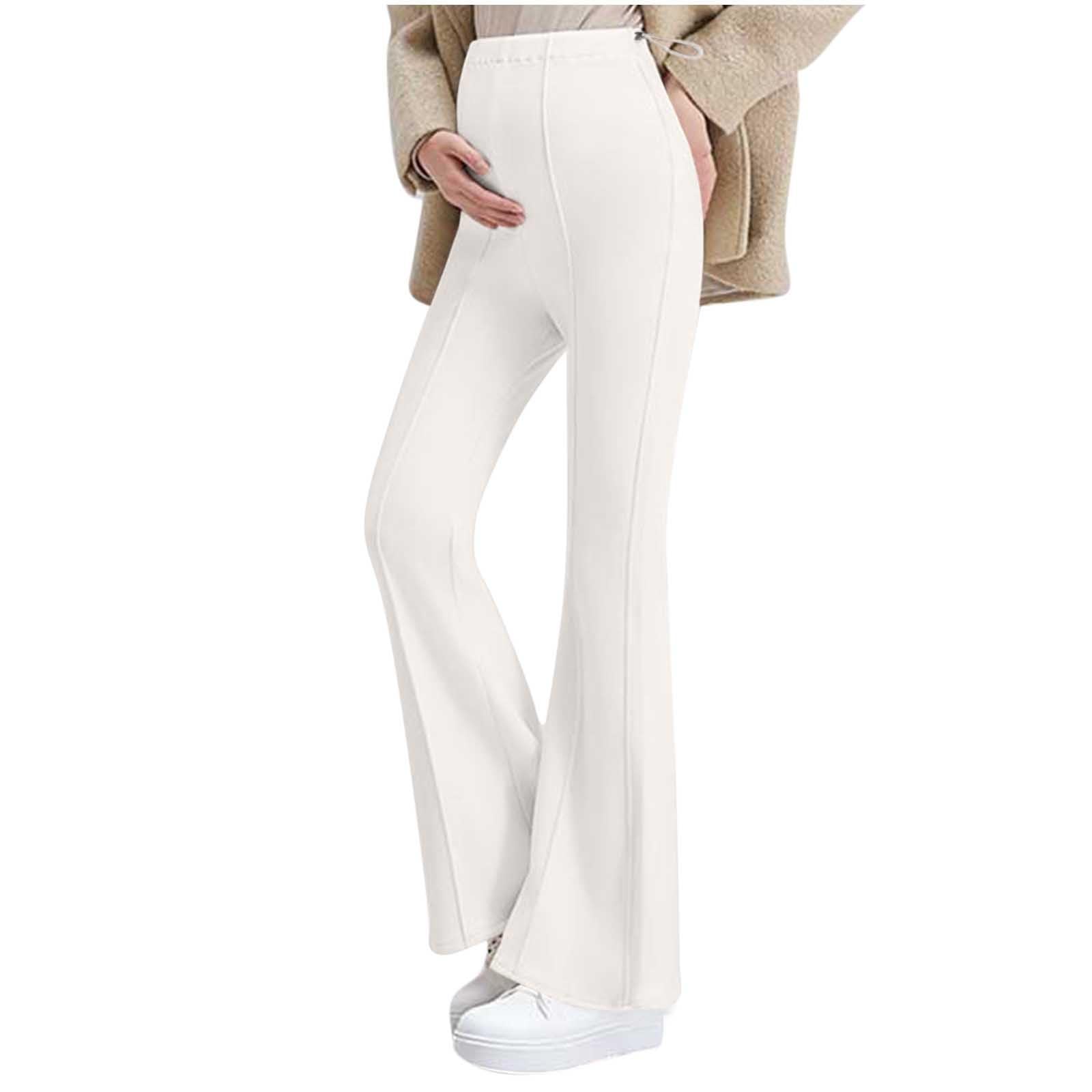 Spodnie ciążowe rozkloszowane legginsy damskie rozciągliwe spodnie do jogi ciążowe wsparcie brzucha spodnie bootcut regulowane legginsy ciążowe z wysokim stanem na co dzień sukienka do pracy rajstopy