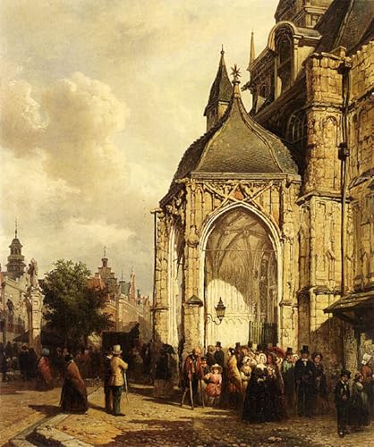 Cuadro pintura murales decor figuras en la iglesia St. Stevens Nijmegen lienzo 60x90cm 1