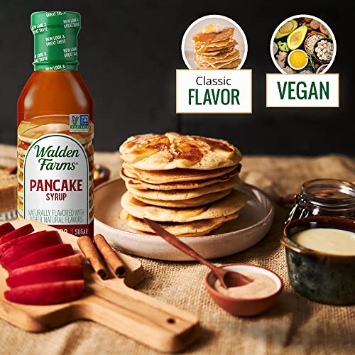 Walden Farms Pancake Syrup 12 Oz. (Pack Of 2) Sweet Syrup - Near Zero Fat, Sugar And Calorie - For Pancakes, Waffles, French Toast, Ice Cream, Desserts, Snacks, Appetizers And Many More #TOP6