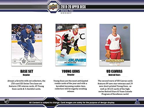 2019 2020 Upper Deck Hockey Series Two Factory Sealed Unopened Blaster Box of 8 Packs Possible Young Guns Rookies and Jerseys and O Pee Chee Update Cards
