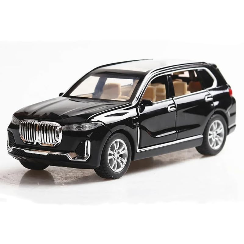 Image of Kids Model 1:32 BM X7 Die Cast Metal Car Pull Back Action Opening Doors with Realistic Engine Sound Lights Toy Car Gift for Boys - Multi