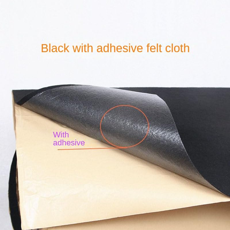 Wiring Connecting Terminals Speaker Box Shell Felt Cloth car subwoofer Shell Flannel Non-Slip Sound-Absorbing Blanket Cloth Black Gray - (Color: Gray Tape Backing)