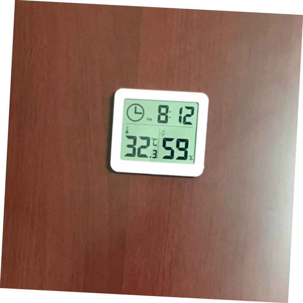 Hygromètre d'Intérieur Numérique Blanc ABS avec Température et Humidité
