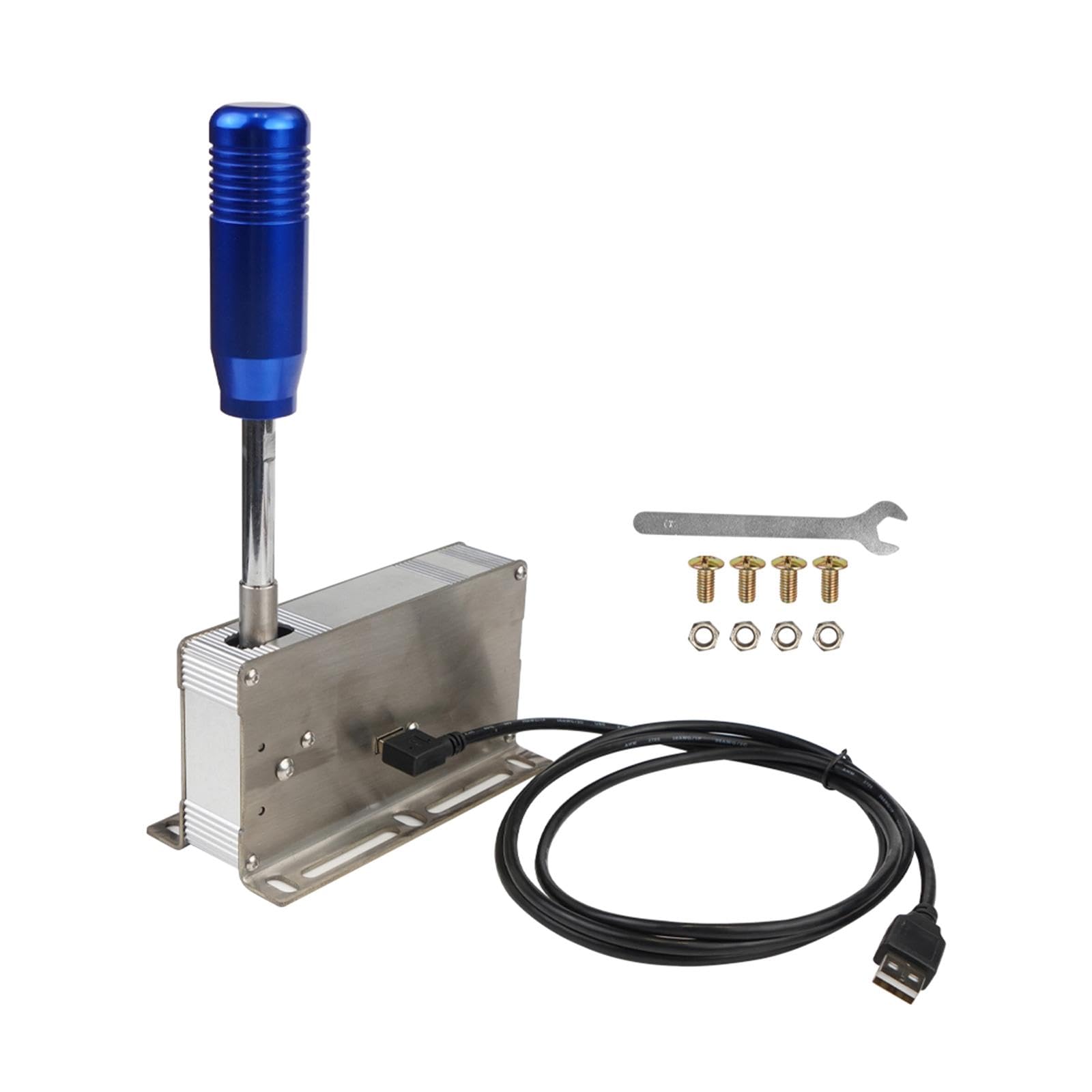 Videogioco con Freno a Mano con Cambio sequenziale USB Plug And Play Cambio Marcia Professionale, Blu