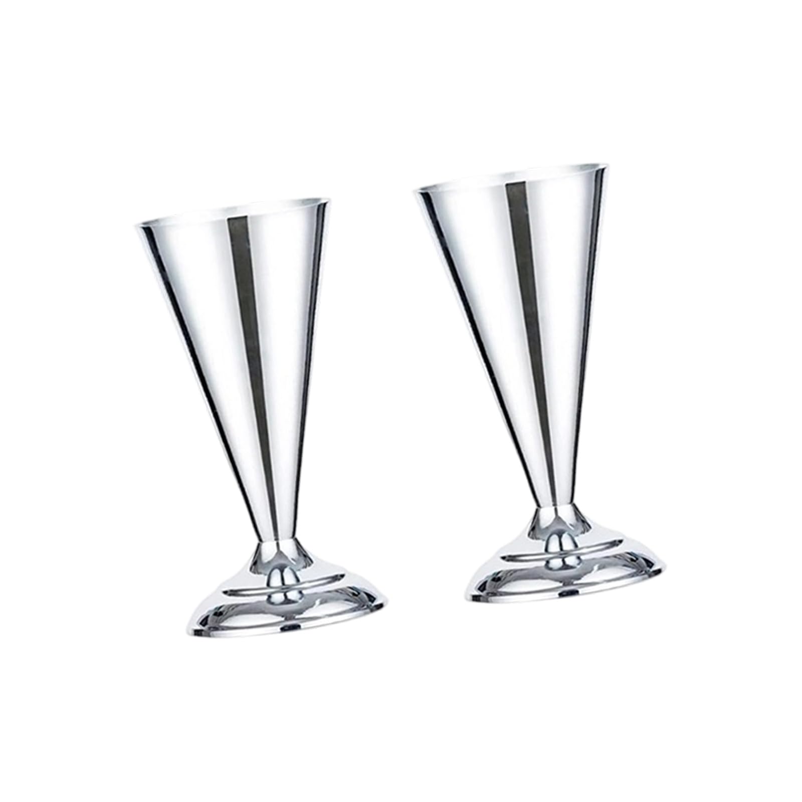 Whoasyst 2Pcs Tabletop Metal Wedding Flower Trumpets Vases Table Decorative Centerpieces Artificial Flower Arrangements Home Deck Metal Vases
