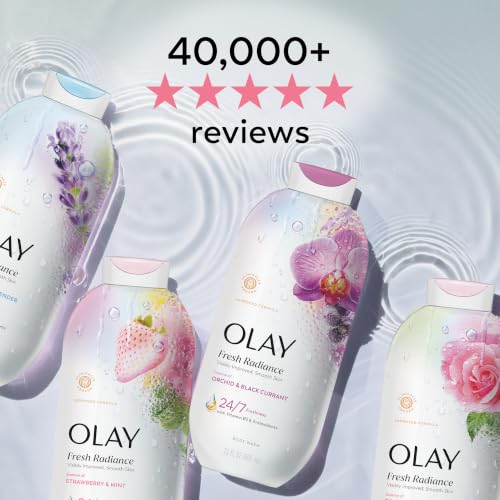 Olay Body Wash for Women, Fresh Radiance, 24/7 Skin-Loving Freshness, Visibly Radiant, Plant Based Cleansers, Vitamin B3 & Antioxidant Blend, For All Skin Types, Peach & Cherry Blossom Scent, 29 fl oz - image 7