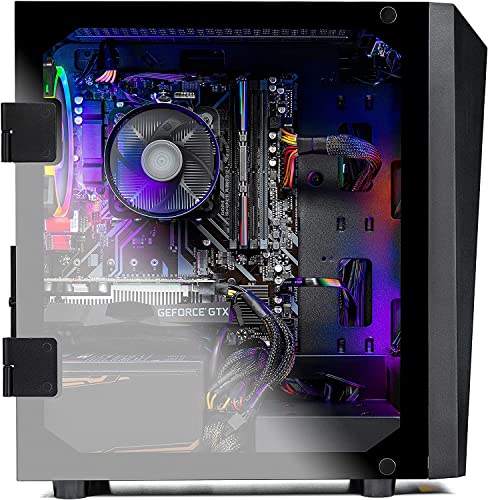 Image of SkyTech Blaze II Gaming Computer PC Desktop - Ryzen 5 2600 6-Core 3.4 GHz, NVIDIA GeForce GTX 1660 6G, 500G SSD, 8GB DDR4, RGB, AC WiFi, Windows 10 Home 64-bit