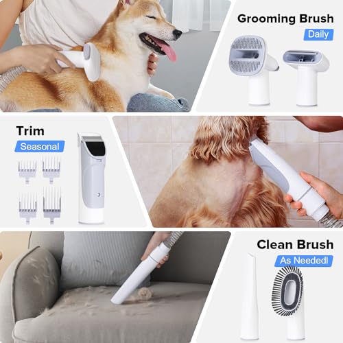 ECTEAK-Pet-Grooming-Kit-Dog-Grooming-Clippers-with-25L-Vacuum-Suction-99-Pet-Hair-5-Pet-Grooming-Tools-Low-Noise-Dog-Hair-Remover-Pet-Grooming-Supplies-for-Dogs-Cats