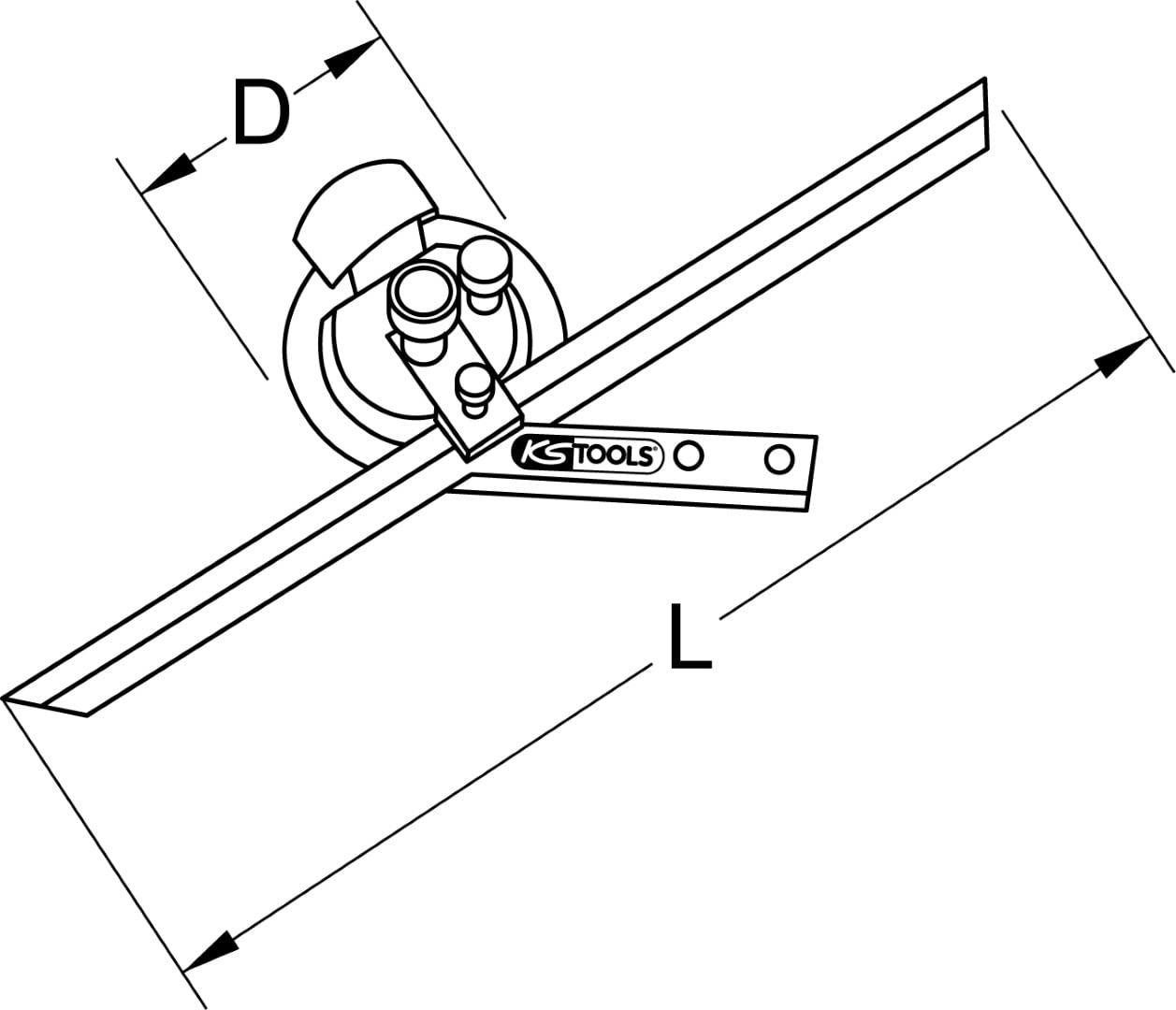 KS Tools 300.0207 Goniometro Universale, 300 mm
