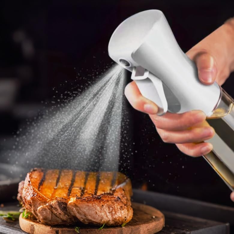 Generic Oil Sprayer - 200ml Glass Continuous Spray with Portion Control - Cooking, Salad, Air Fryer - BPA-Free, Ergonomic Design