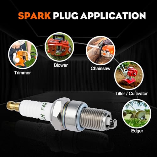 Image of Hipa BPR4ES Spark Plug for NGK BPR4ES 6578 7222 John Deer M805853 Kawasaki 92070-7004 FR691V FR730V FR651V (4 PACK)