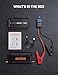 AstroAI S8 Mini Portable Car Battery Jump Starter, Genuine 1200A for Up to 6.0L Gas and 3.0L Diesel Engines, Rechargeable Jump Box w/Smart Battery Clamps, USB Port, LED Light and Storage Bag (Orange)