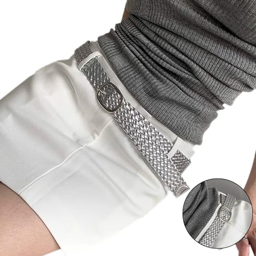 Braided Waist Belt For Cowboy Cowgirl With Metal Buckle Vintage Belt Hot Girl WaistChain Braided Oversize Belt2