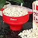 The Original Salbree Collapsible Silicone Microwave Popcorn Popper Maker Machine, Microwavable Bowl Holds 16 Cups, Uses Hot Air and Oil Always Optional - The Most Colors Available (Red)