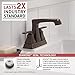Delta Faucet Ashlyn Centerset Bathroom Faucet, Oil Rubbed Bronze Bathroom Sink Faucet, 2 Handle Bathroom Faucet, Diamond Seal Technology, Metal Drain Assembly, Venetian Bronze 2564-RBMPU-DST