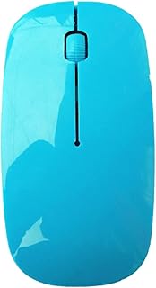 2.4 GHz Wireless Cordless Mouse Mice | Slim Wireless Cordless Mouse Mice | Wireless Computer Mouse | Wireless Gaming Mouse | Mini Mouse for Laptop, Macbook, Tablet, iPad and PC. (Blue)