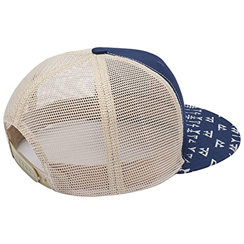 Image of BASSDASH Flat Brim Trucker Cap Adjustable Snapback Hat Mesh Back for Men Women