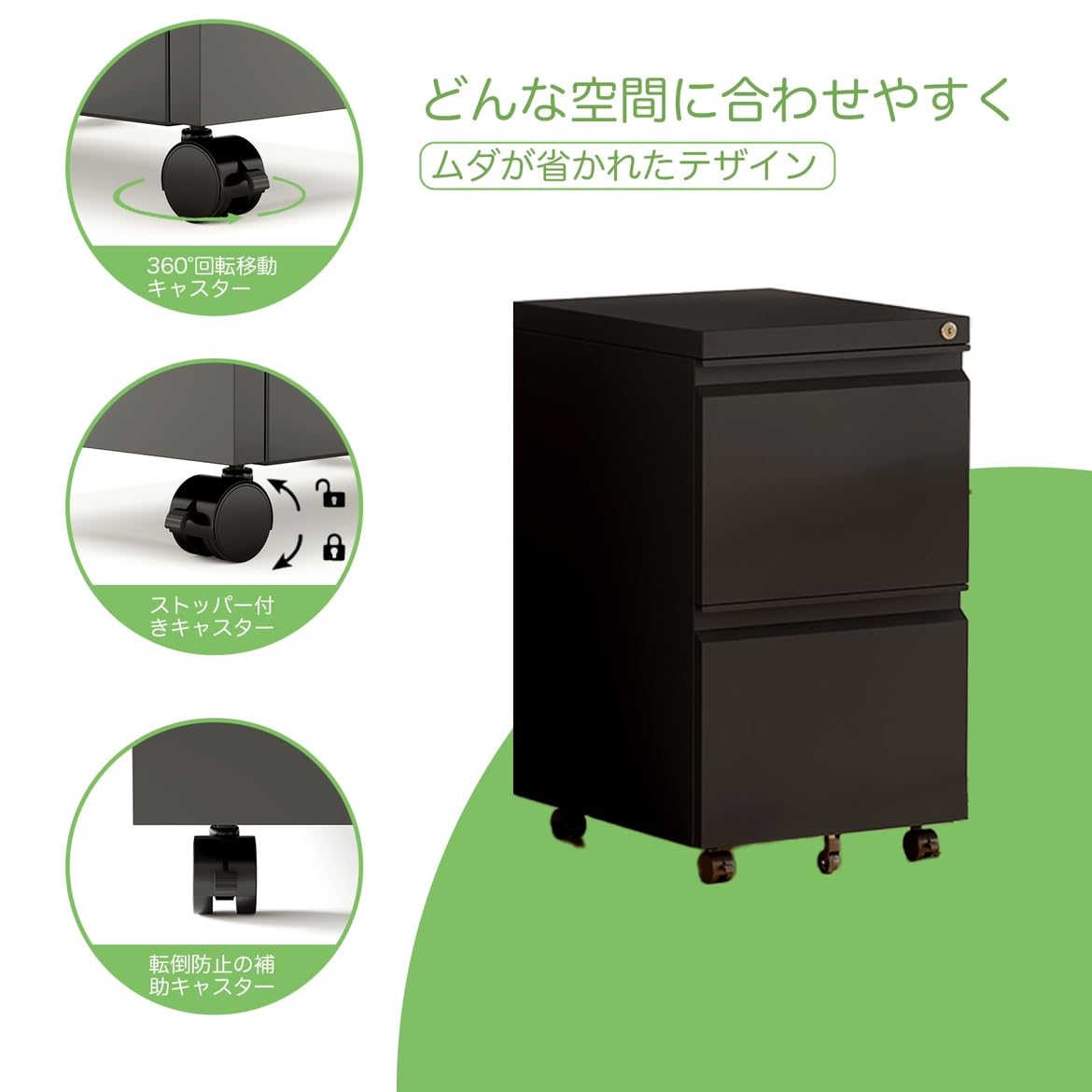 Amazon.co.jp: ガービー(Garvee) スチールサイドワゴン デスクワゴン