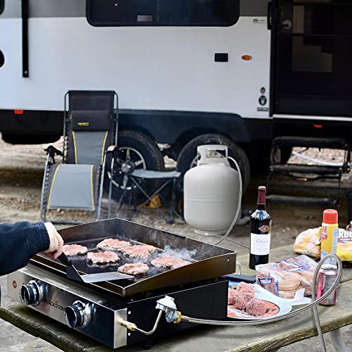 GGC-4-FT-Stainless-Steel-Braided-Propane-Adapter-Hose-1-lb-to-20-lb-Converter-for-QCC1Type-1-LP-Tank-to-1-LB-Portable-Grill-Camp-Stove-Buddy-Heater