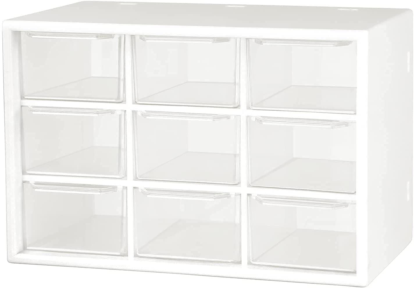 9 Grid Mini Plastic Acrylic Multipurpose Drawer Storage Box (BLACK)-image-28
