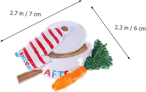 Miniatura 3 de Imanes de nevera de alimentos, imanes de resina para refrigerador, imanes de cocina, decoración del hogar, pizarras blancas, lindos imanes para