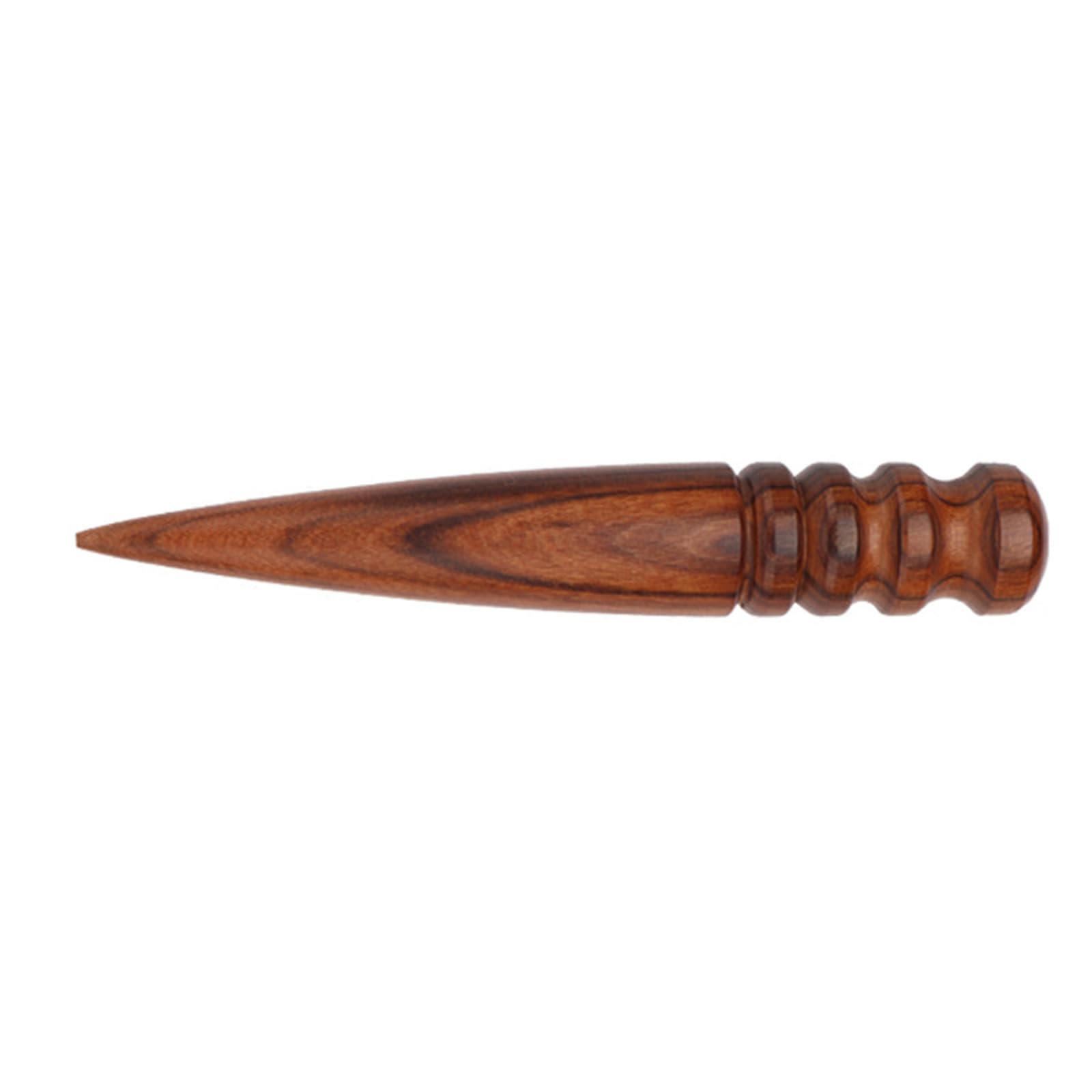 Buxuaaaa Edges Burnisher Round Head with 4 Grooves Wood Edging Slicker and Tip, Leather Craft Edging Polishing Tool Leatherworking Burnishing Tool