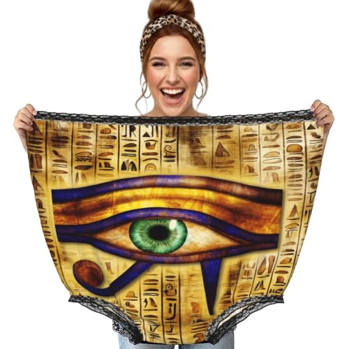 Culotte grand-mère noire surdimensionnée Augenstern Eye-Of-Horus-Hieroglyphs