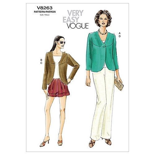 Vogue Patterns V8263 Misses' Jacket, Shorts and Pants, Size AA (6-8-10-12)