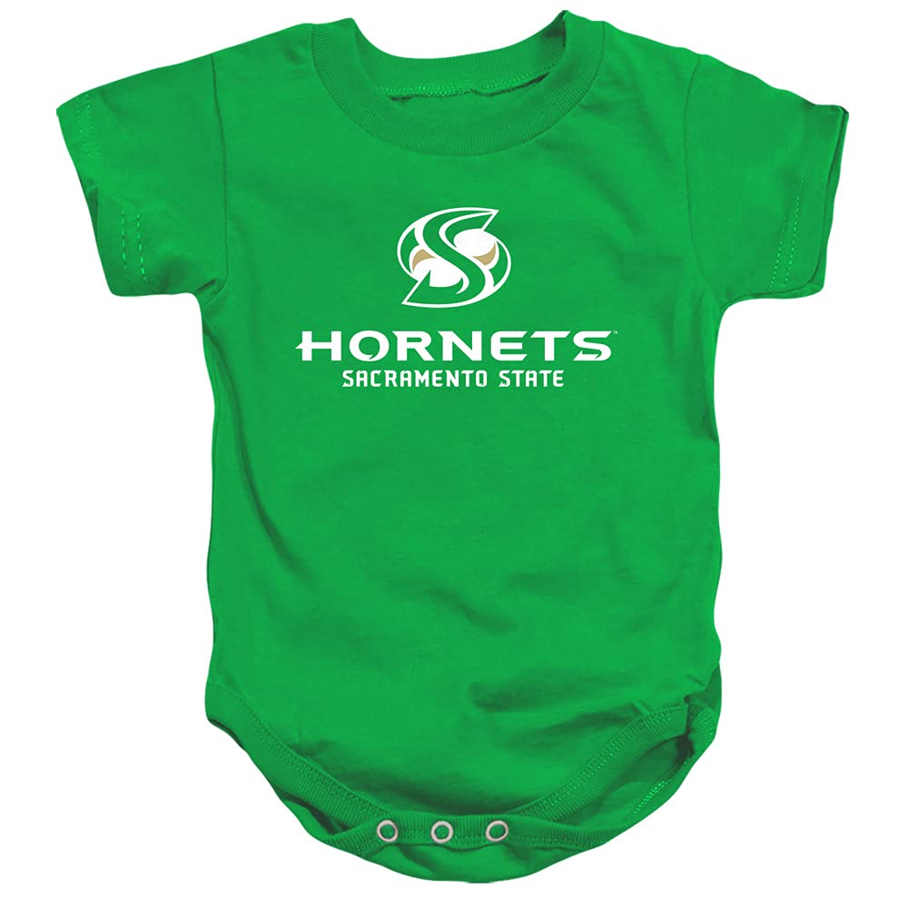 Sacramento State University Official Stacked Unisex Infant Snap Suit for Baby,Kelly Green, 24 Months