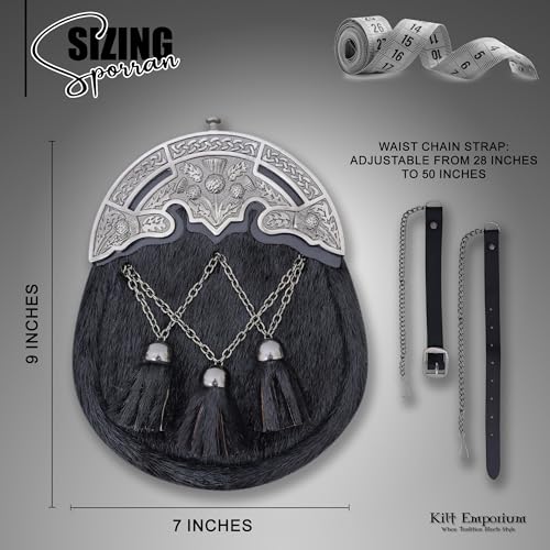 Thistle Sporran for Men, Elegant Full Dress Scottish Kilt Accessory4