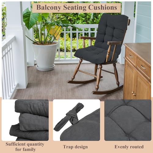 Image of Juexica Dark Gray 17 x 17 Inch 4 Sets Outdoor Patio Chair Cushion