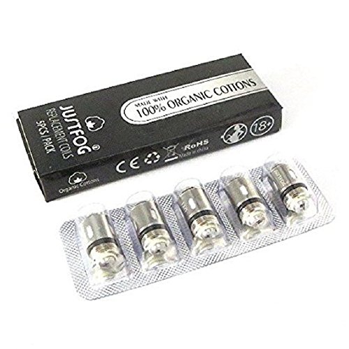 résistance justfog q16 prix Résistances JUSTFOG Q16 (x5) – 1.2Ω / 1.6Ω MTL Coton Organique – VAPEVO main image 1