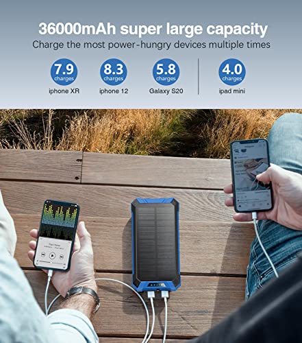 Goodaaa PN-W22 Power Bank Wireless Charger 36000Mah Built In 4 Cables Six Outputs 15W Fast Charging Power Bank thumb #3