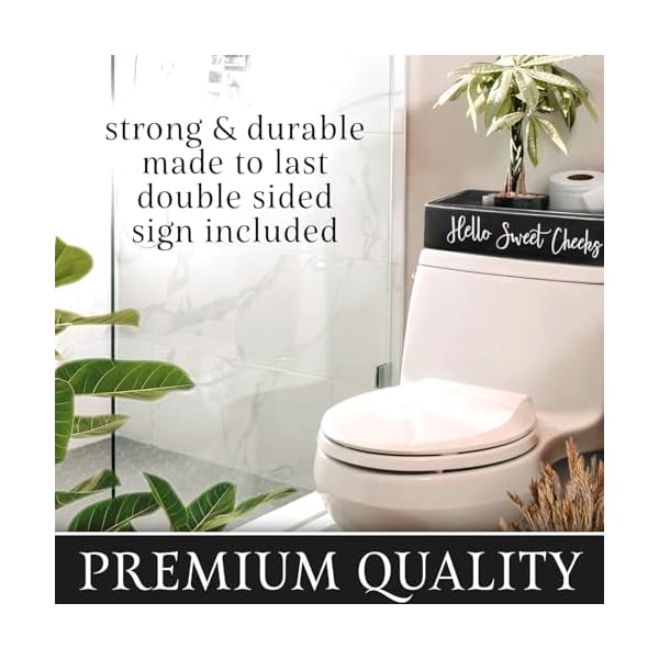 Bathroom decor box double sided print with hanging sign toilet tank basket farmhouse bathroom decor toilet paper holder countertop organizer storage  urban country home decor