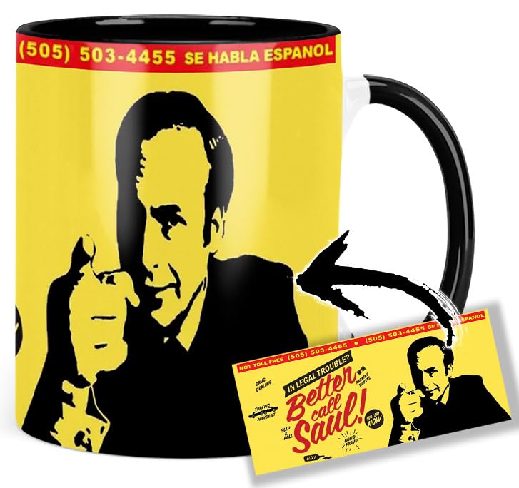 Better Call Saul Breaking Bad - Taza de café de cerámica (negro