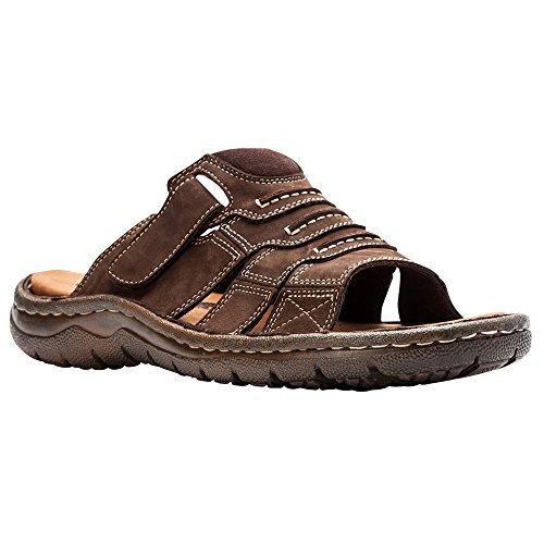 Propet Mens Jace Fisherman Slide Casual Sandals Casual - Brown2