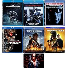 Terminator Complete 6 Movie Series Blu-ray Collection Judgment Day / Dark Fate and More with Bonus Art Card